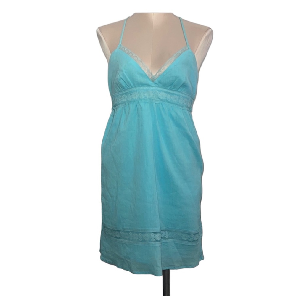 Jonathan Martin aqua dress. Size L